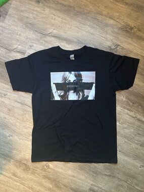 GILDAN Black Graphic FREE BRITNEY T-Shirt with Center Photo Print